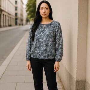 Tory Burch Silk Blouse Top Long Sleeve Women's 4